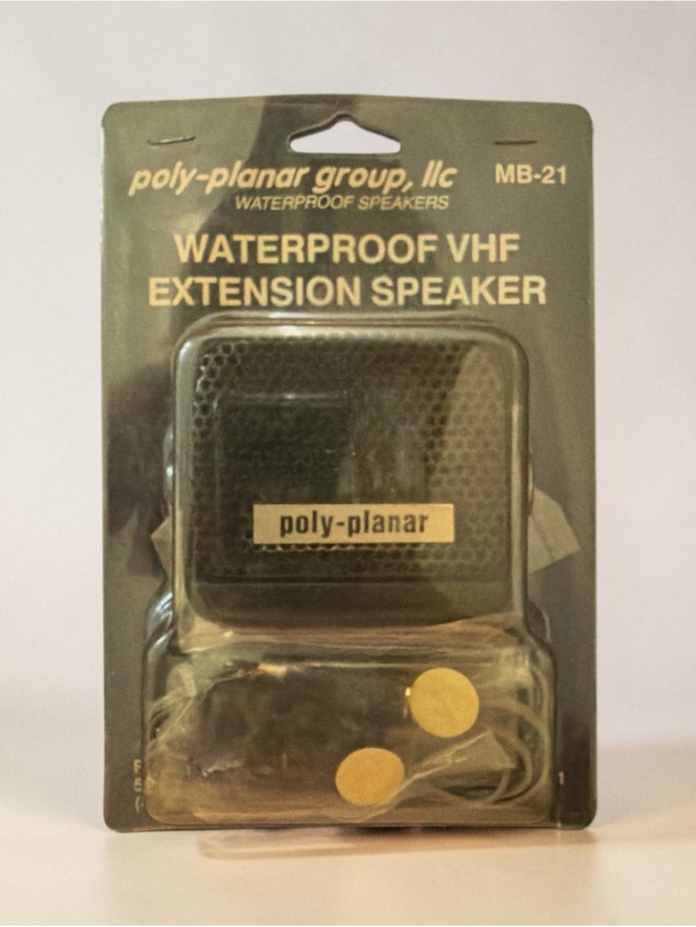 Poly-Planar MB-21B Waterproof VHF Extension Speaker  Black  8 Watts New